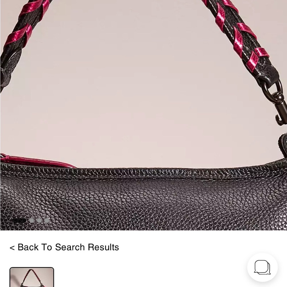COACH Cary Upcrafted Soft Pebbled Black Leather Convertible Crossbody Bag - Picture 6 of 6